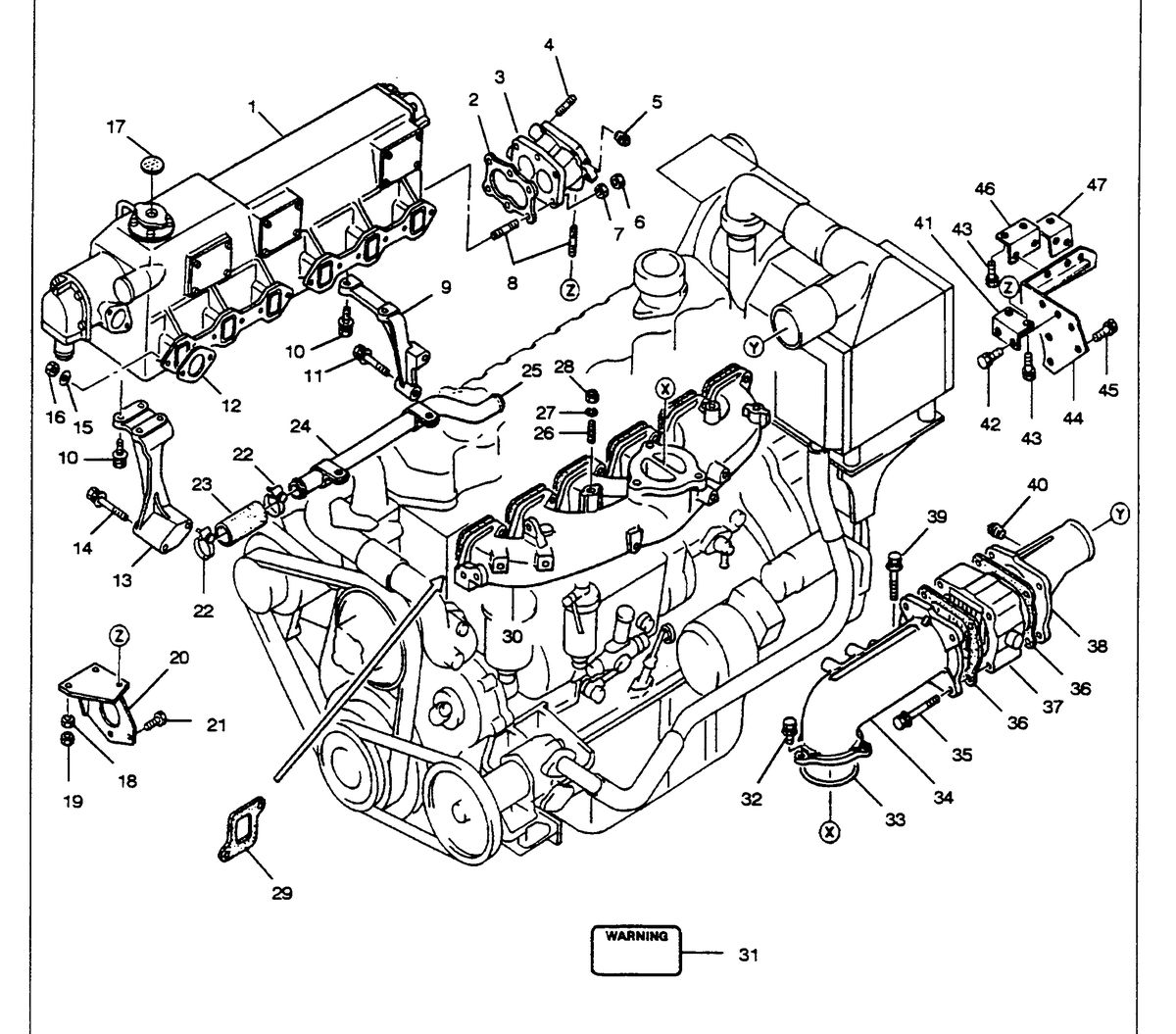 U.S. MARINE US MARINE EH 700TI DIESEL AIR INTAKE AND EXHAUST SYSTEM FIGURE 1-I2