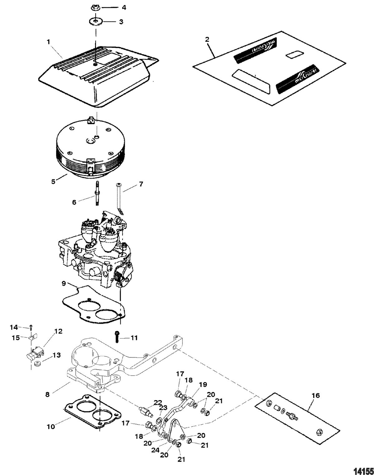 MERCRUISER 5.0L / 5.7L EFI ALPHA/BRAVO (GEN +) ENGINE Throttle Linkage