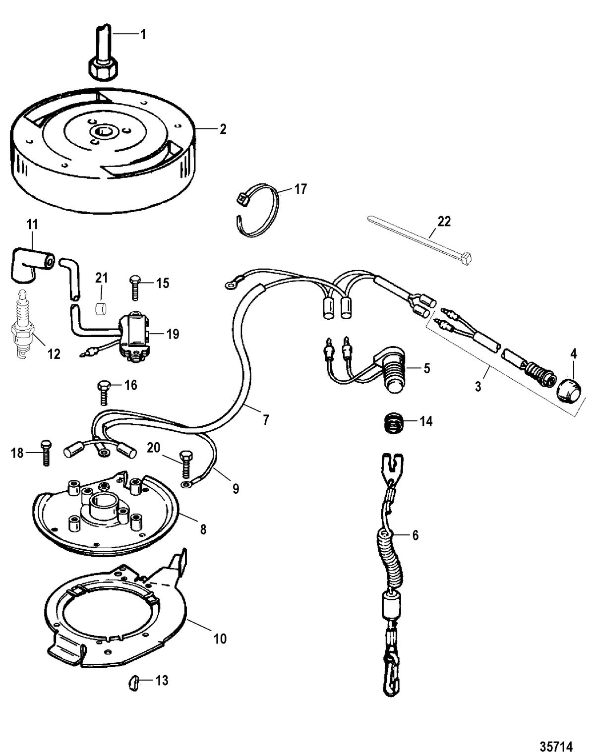 FORCE 9.9/15 H.P. IGNITION SYSTEM