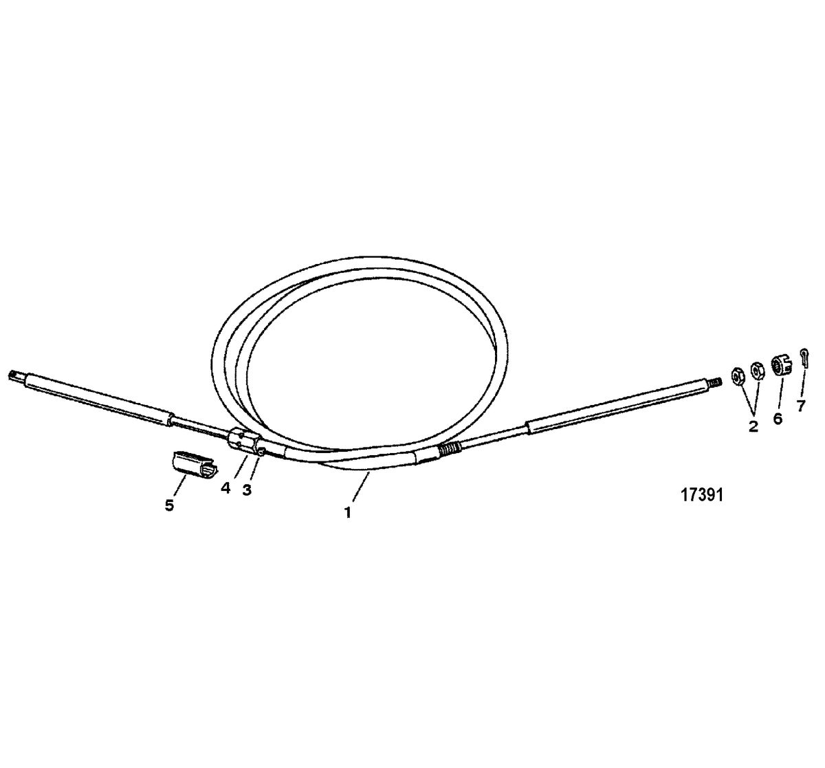 ACCESSORIES STEERING SYSTEMS AND COMPONENTS Steering Cable Assembly(11111A)