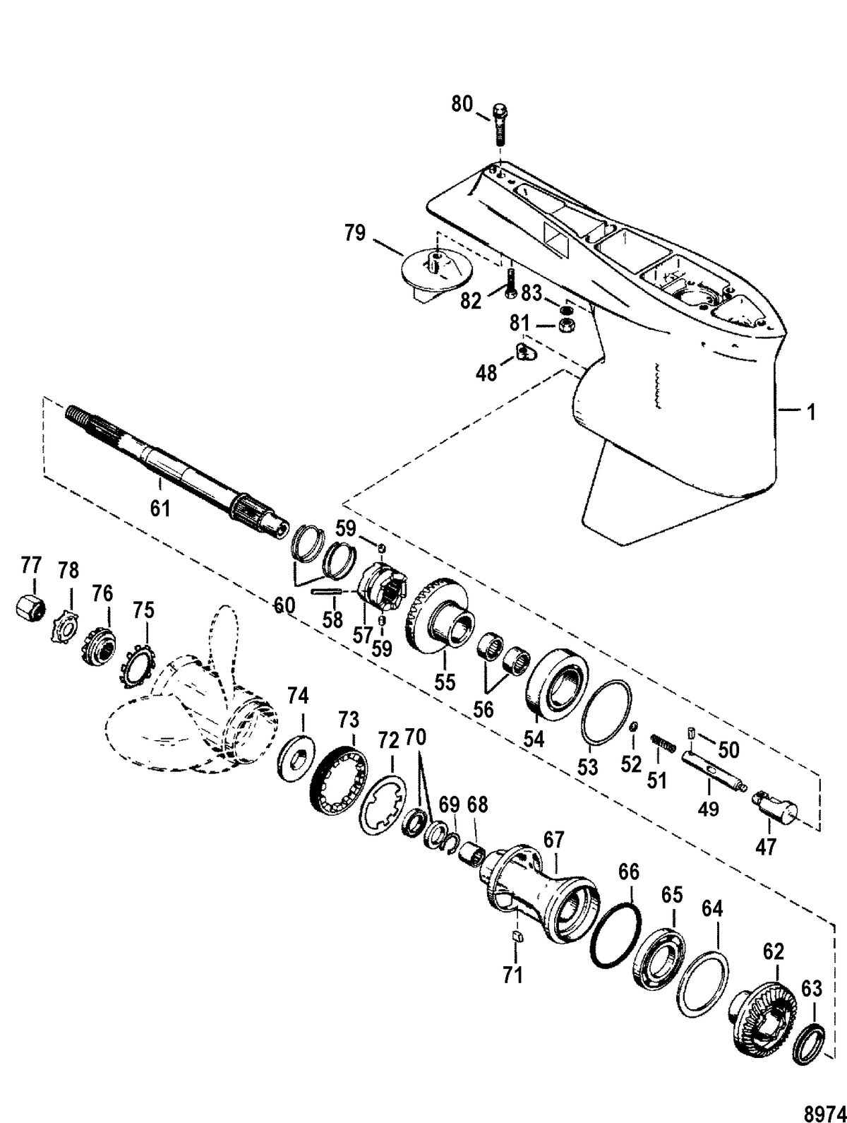 RACE OUTBOARD 150/200 EFI PROMAX/SUPERMAGNUM Gear Housing, Propeller Shaft-TorqueMaster