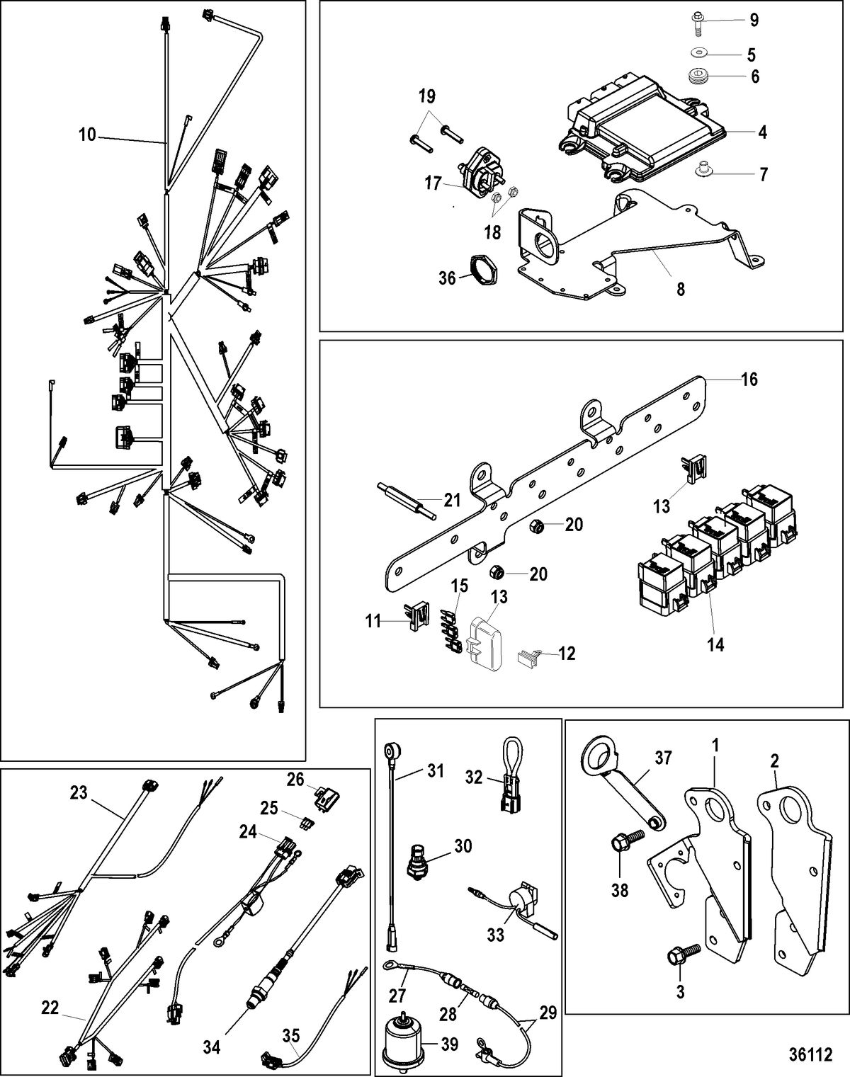 MERCRUISER 5.0L, 350, 377 MAG MPI STERNDRIVE EC Electrical Components, Digital Throttle and Shift