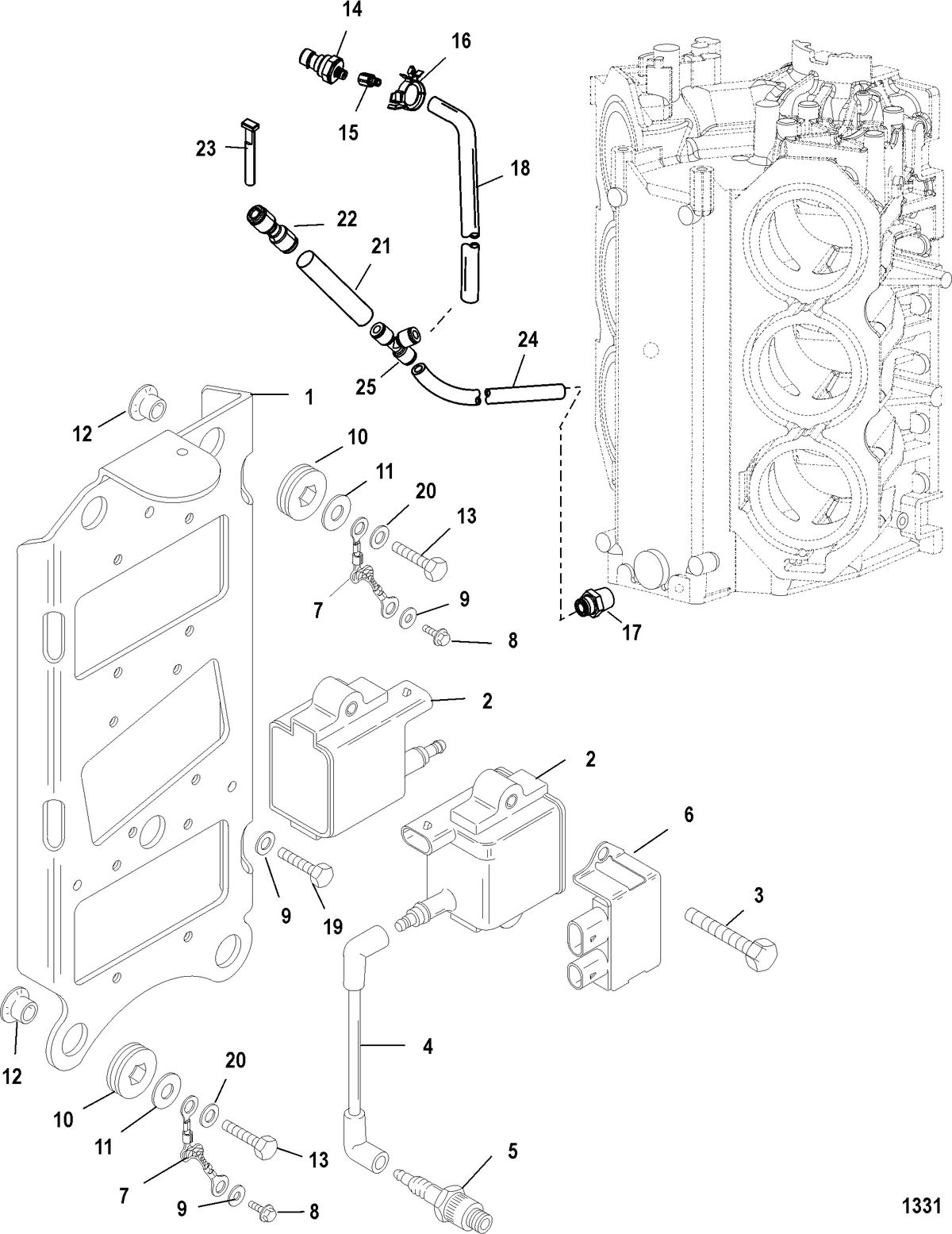 RACE OUTBOARD JP 3.0L DFI Coil Plate