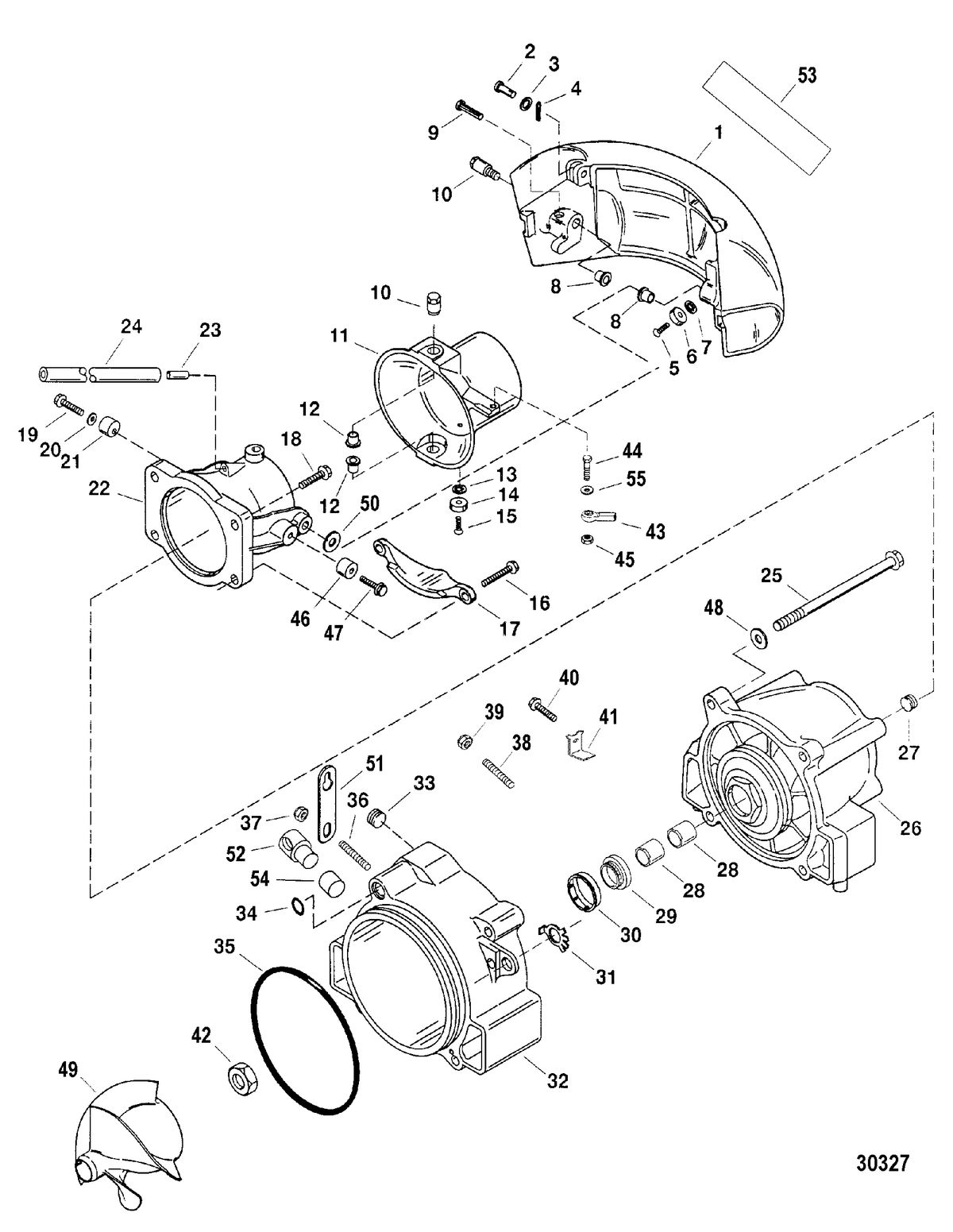 SPORTJET 240 EFI M2 JET DRIVE Nozzle / Rudder Components