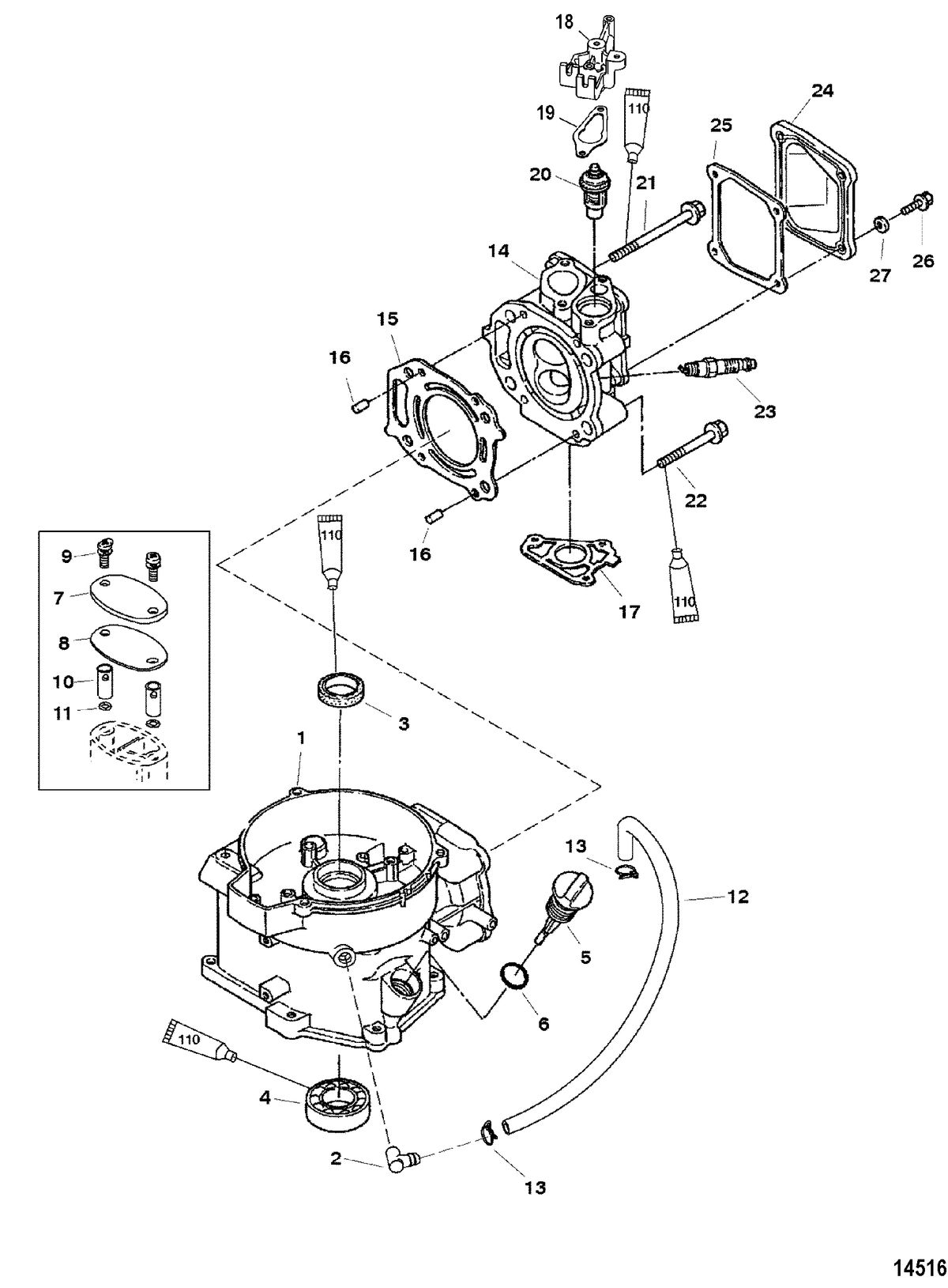 MERCURY/MARINER 4/5/6 4-STROKE Cylinder Block