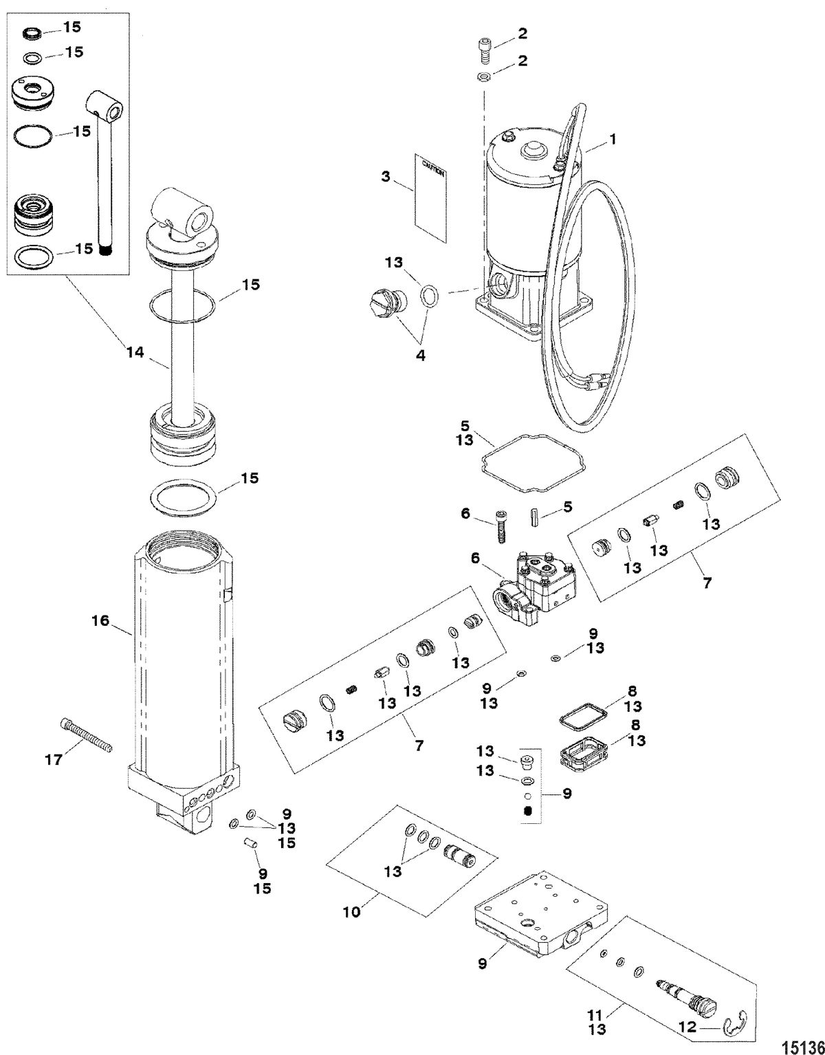 ACCESSORIES TRIM / TILT / LIFT SYSTEMS AND COMPONENTS Power Trim, Oildyne Motor(832023T1)