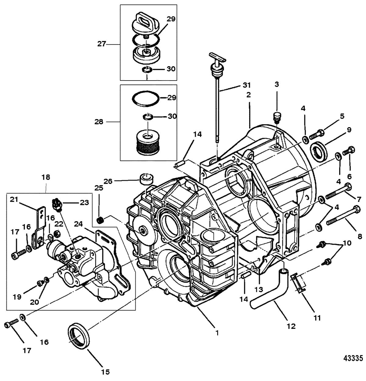 MERCRUISER D4.2L/220 IDI DIESEL Transmission(Direct Drive)(Inboard) Page 1 of 2