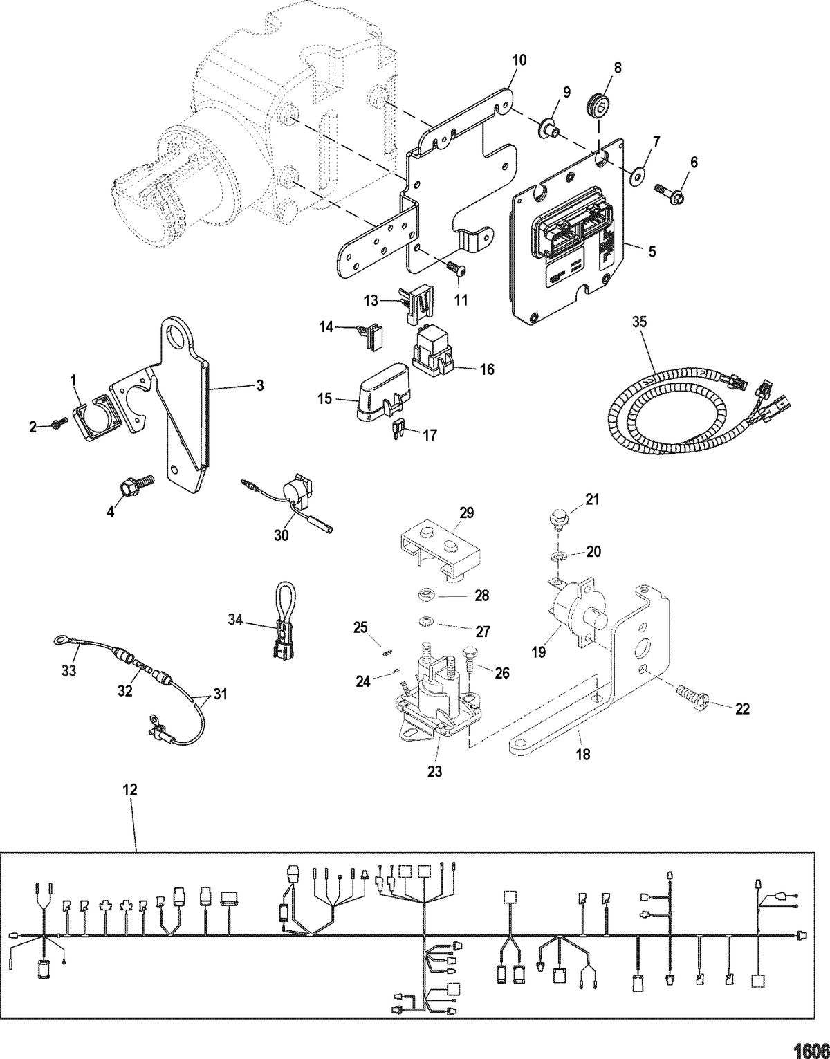 MERCRUISER 5.0L,350 MAG,MX 6.2L MPI STERNDRIVE Electrical Components