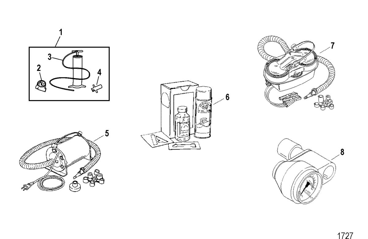 INFLATABLES MERCURY AND QUICKSILVER HYPALON Accessories