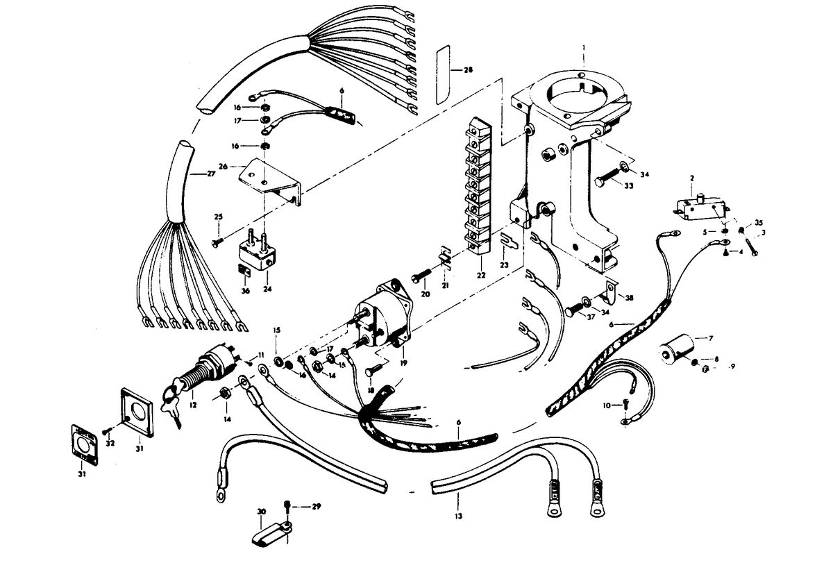 CHRYSLER 35 H.P. ELECTRICAL COMPONENTS