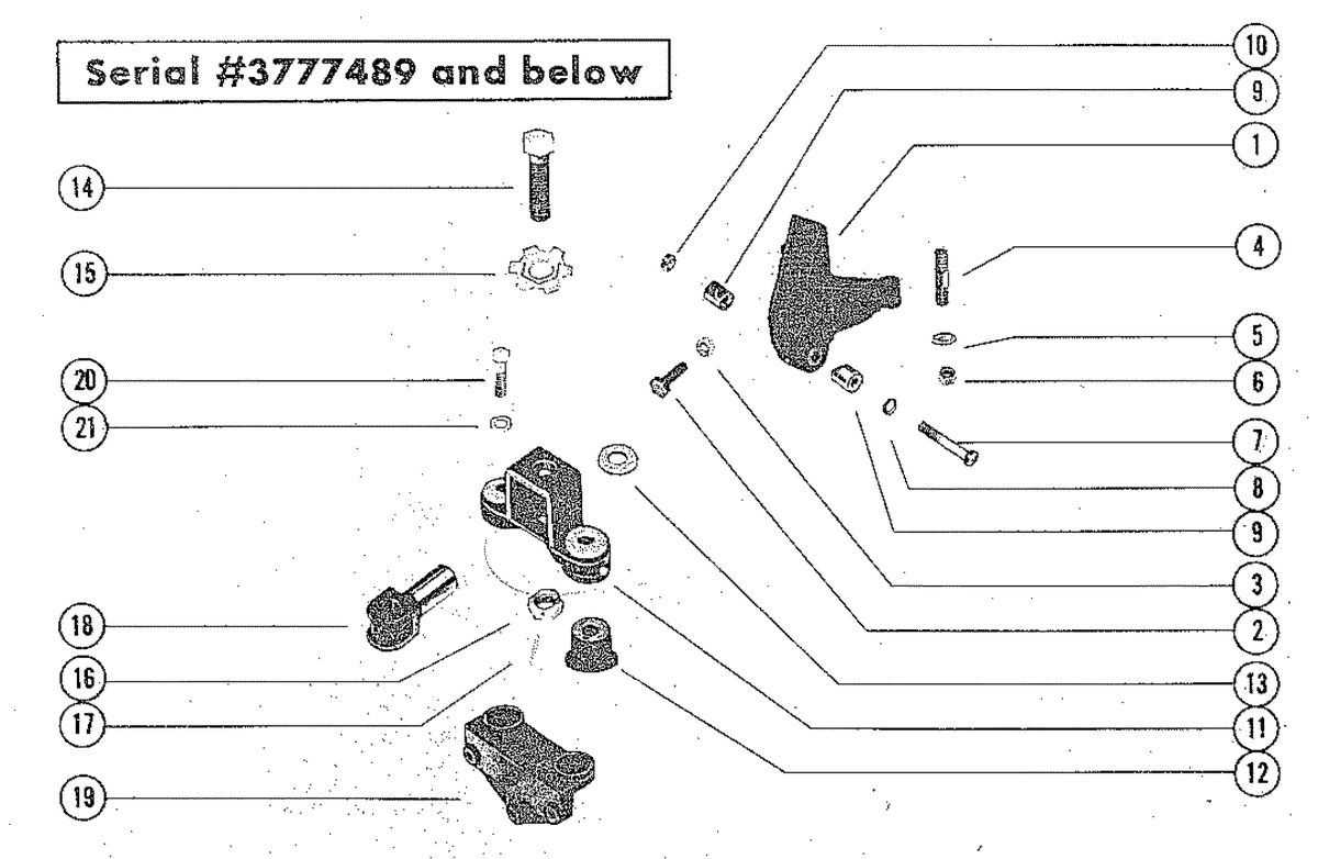 MERCRUISER 888 (2 BBL)ENGINE ENGINE MOUNTING