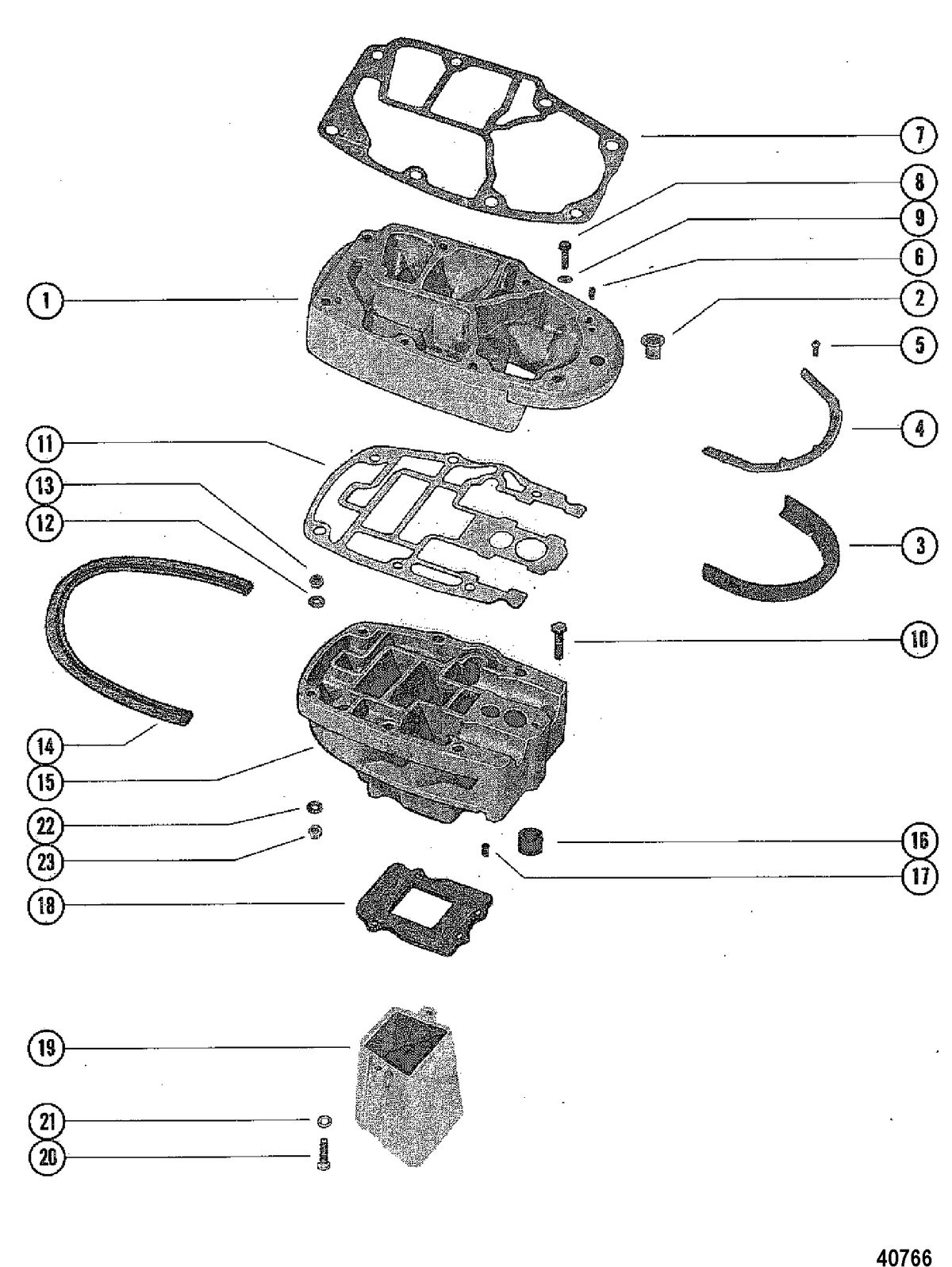MERCURY MERC 1150 EXHAUST EXTENSION PLATE