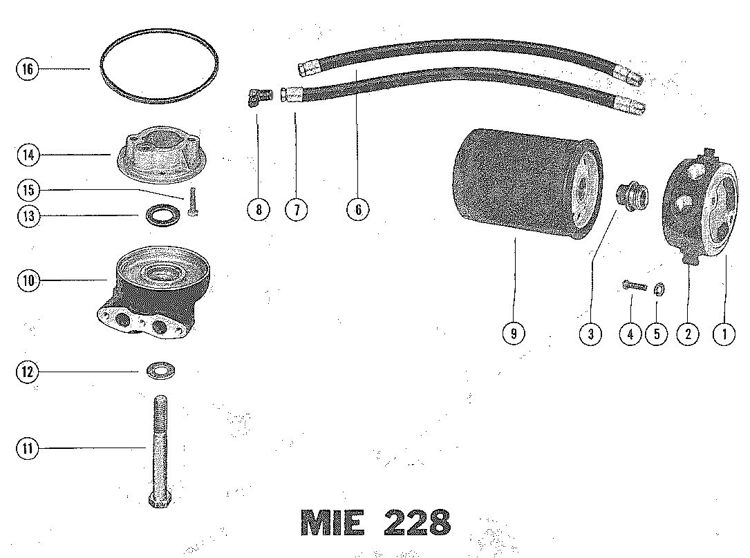 MERCRUISER 228 ENGINE (G.M.) REMOTE OIL FILTER