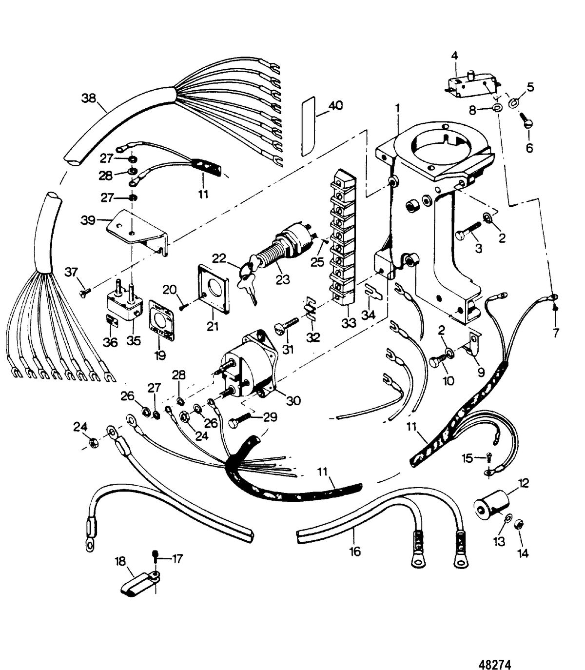 FORCE 35 HP B-MODELS (1988) FORCE Electrical Components