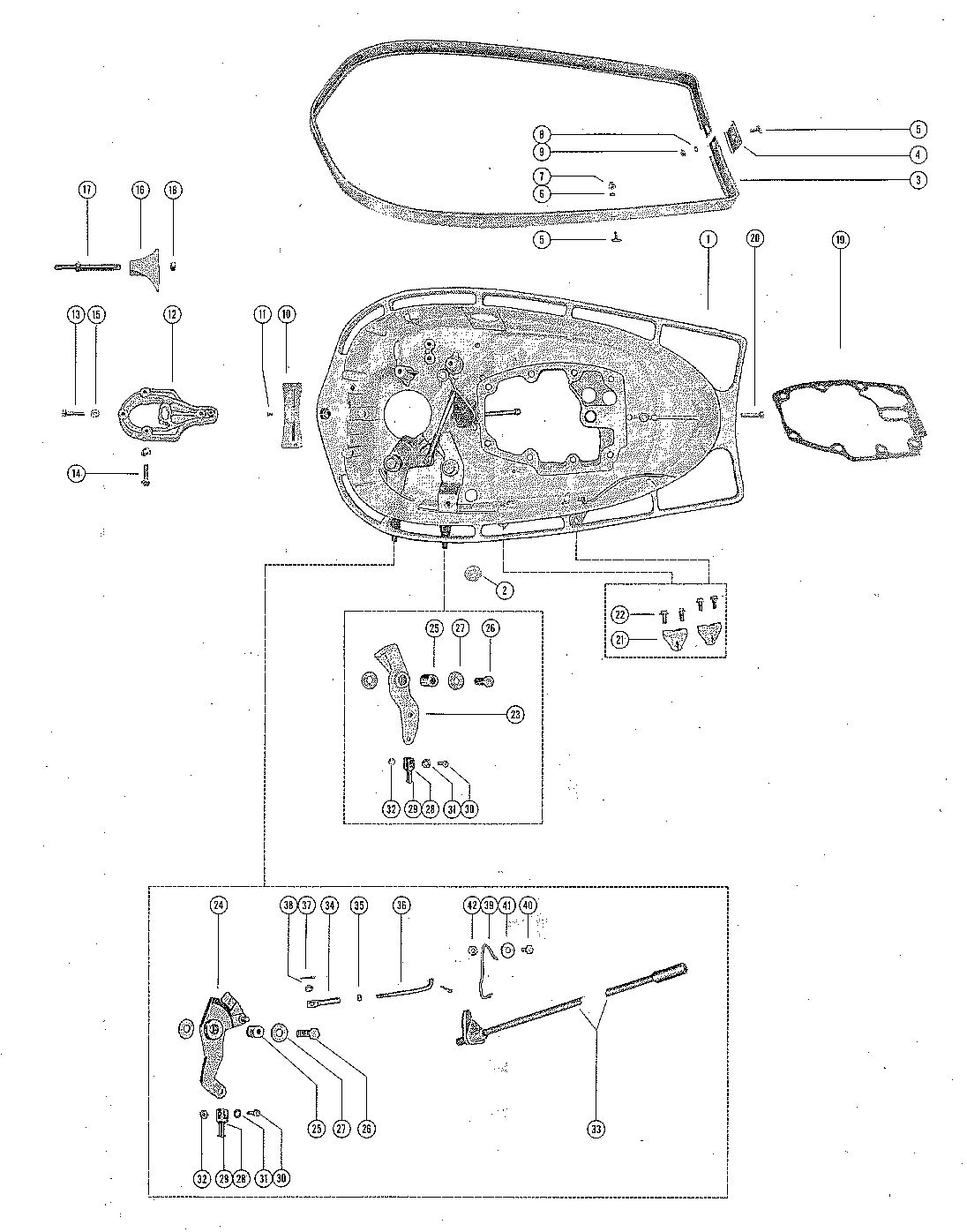 MERCURY MERC 1000E BOTTOM COWL ASSEMBLY