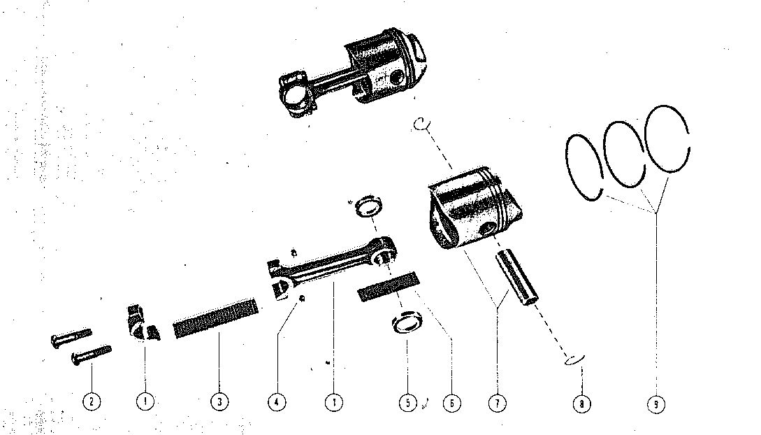 MARK KE7, KF7, KG7, KG4 PISTON AND CONNECTING ROD ASSEMBLY