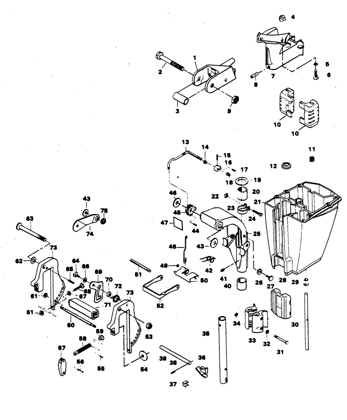 CHRYSLER 9.9 H.P. SAILOR MOTOR LEG