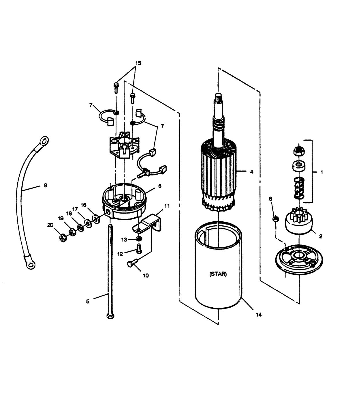 FORCE FORCE 1989 125 H.P. "B" MODELS STARTER