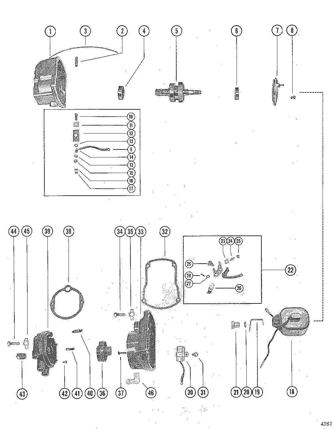 MERCURY MERC 400 MAGNETO ASSEMBLY