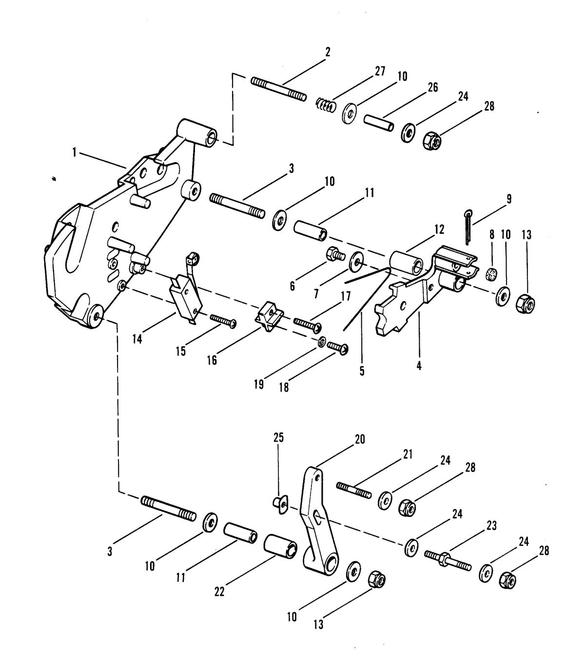 MERCRUISER 488R ENGINE SHIFT BRACKET