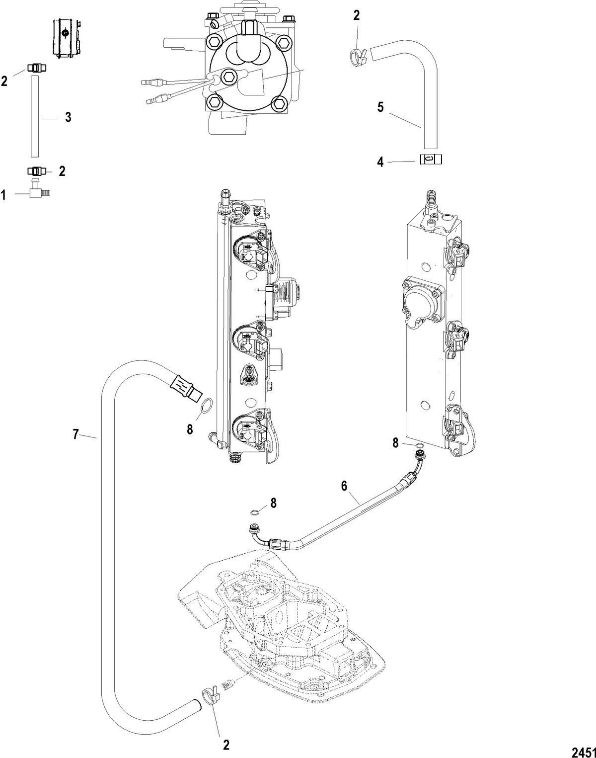 RACE OUTBOARD 2.5XS DFI (2.5L) Air Hoses