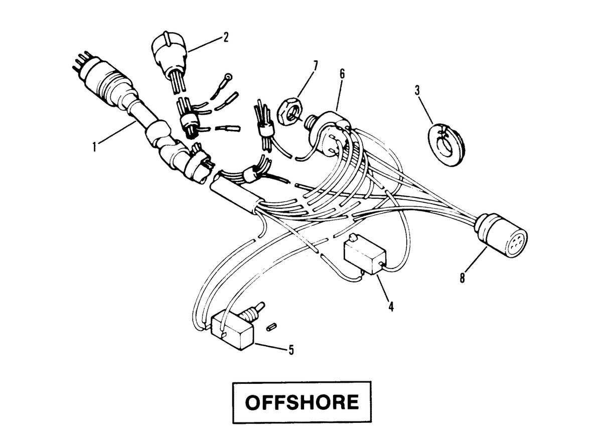 RACE OUTBOARD 2.4L EFI BASS/OFFSHORE TRIM HARNESS ASSEMBLY