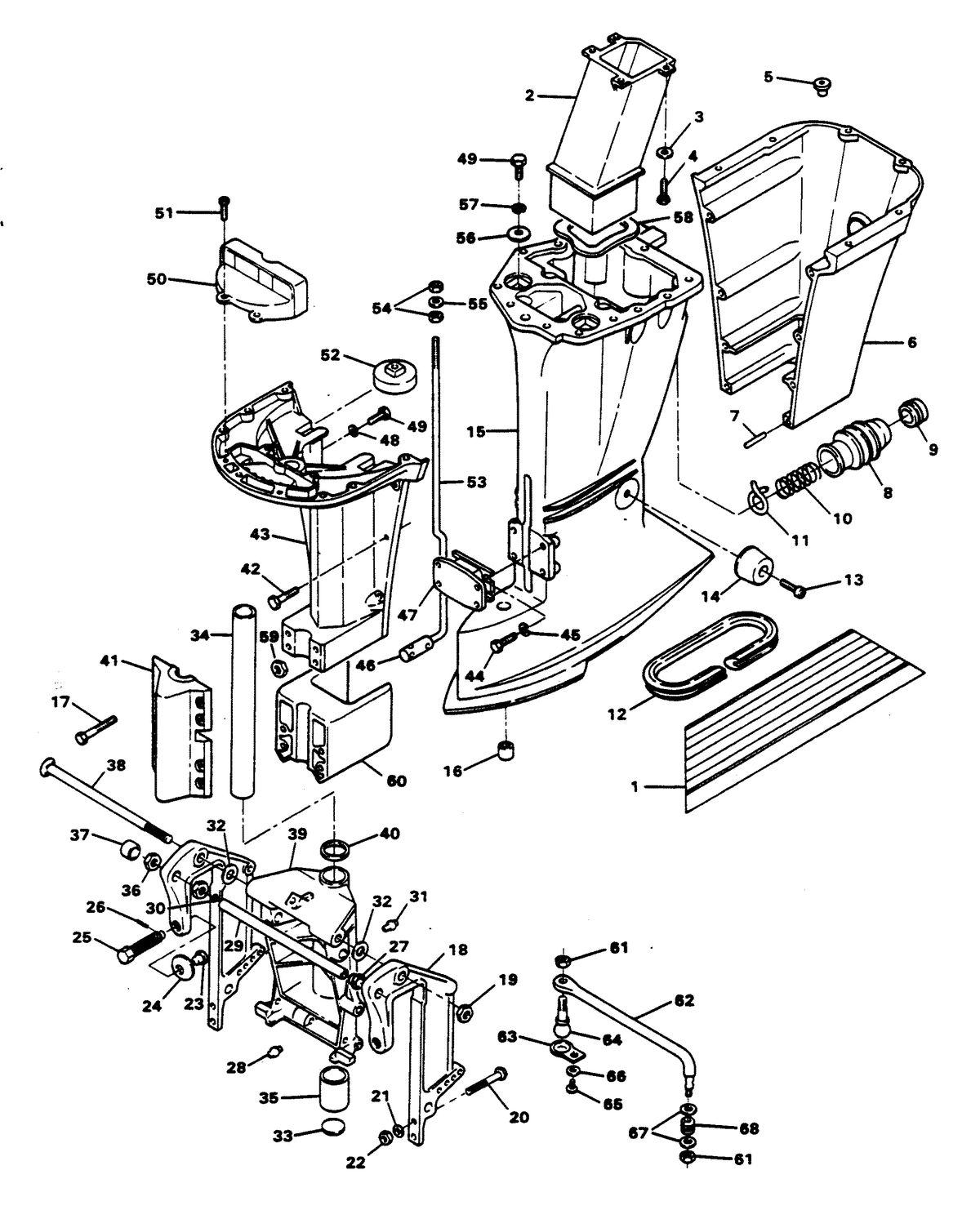 CHRYSLER 115 H.P. MOTOR LEG