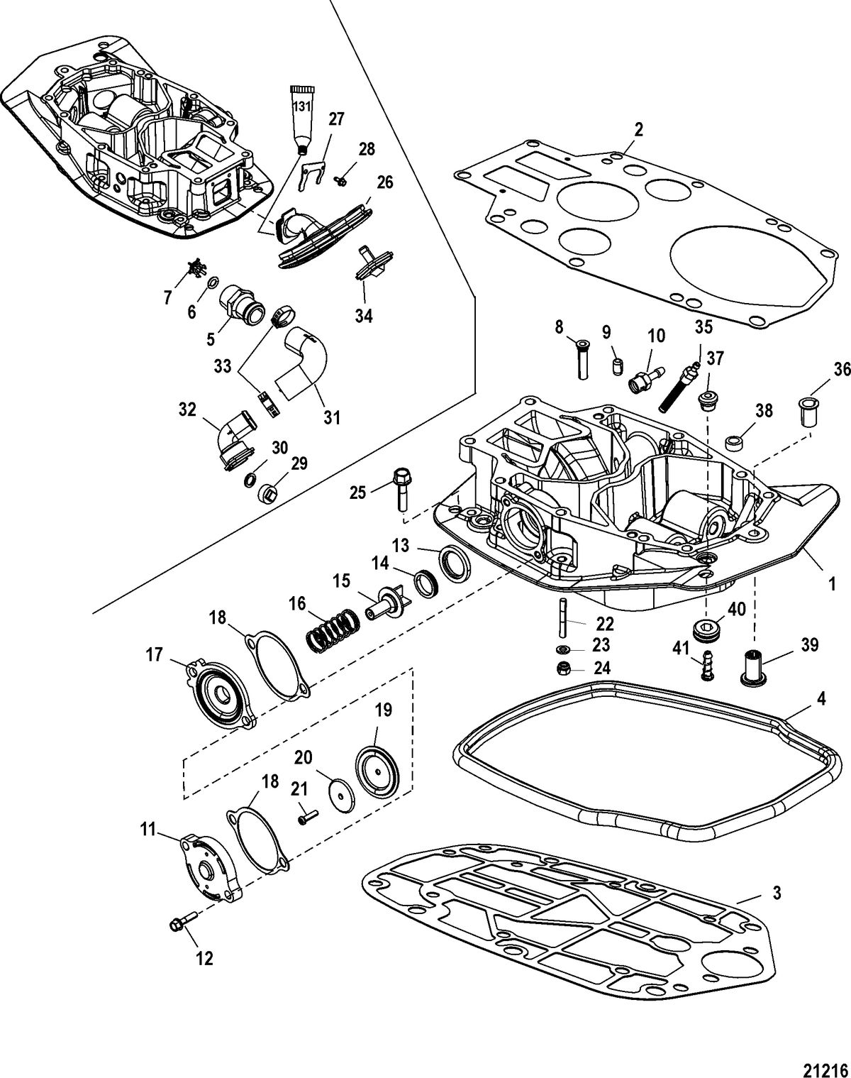 RACE OUTBOARD 300XS (3.2L) Exhaust Plate