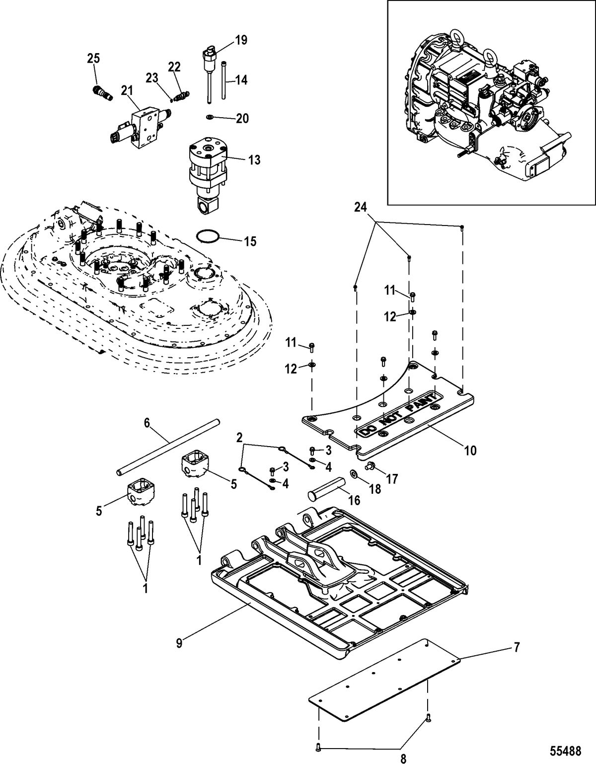 MERCRUISER ZEUS Trim Components, 0M961605 and Below