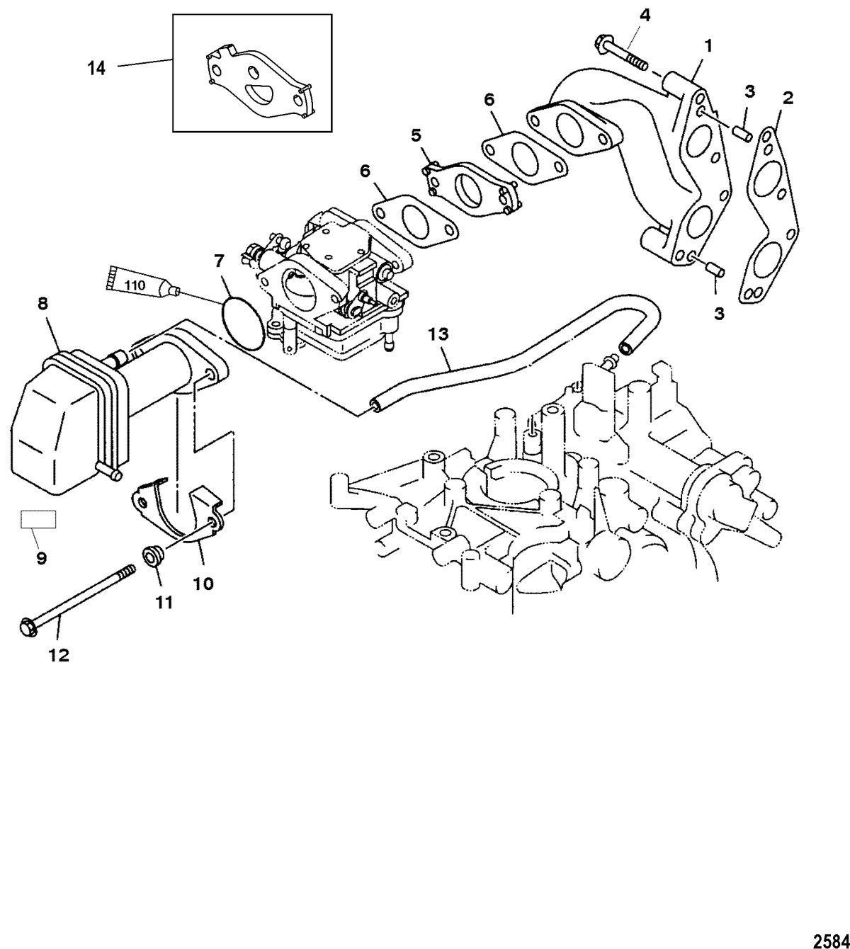 MERCURY/MARINER 13.5/15/15 BODENSEE (4-STROKE) Intake