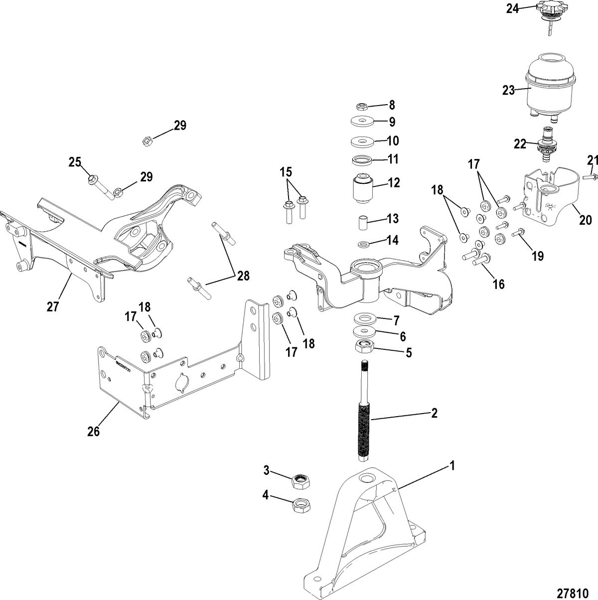 MERCRUISER 100 VAZER Front Mount Assembly