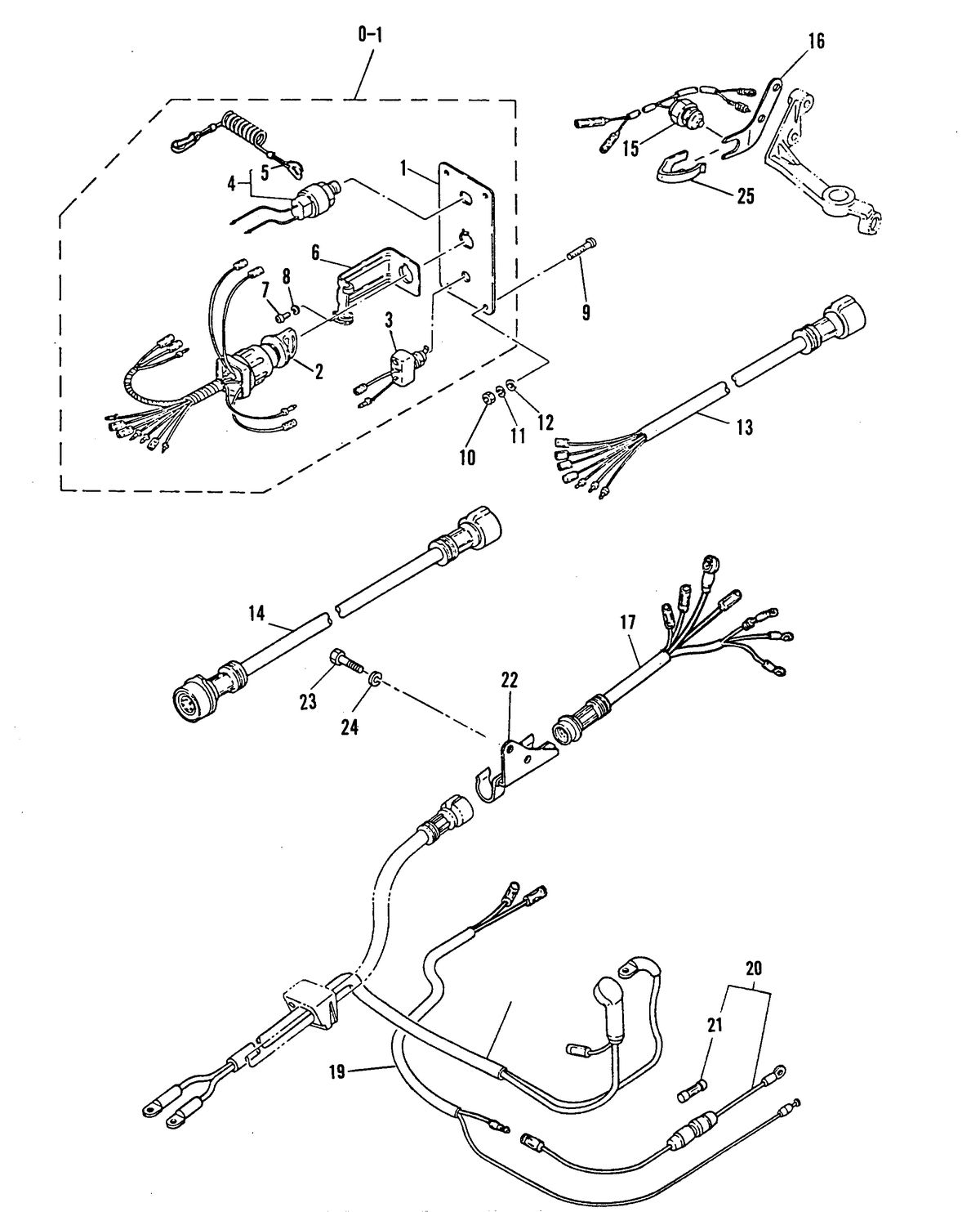 MARINER 55 HP ELECTRIC START COMPONENTS