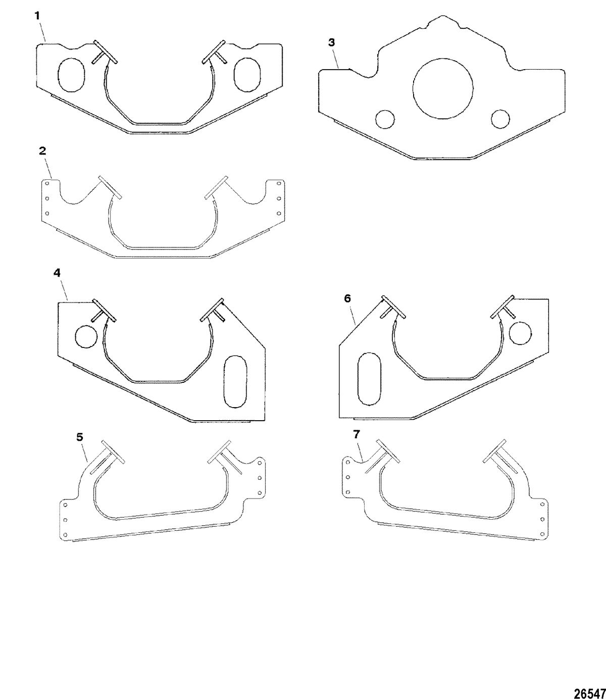 RACE STERNDRIVE 500 BULLDOG Mount Plates(Single)