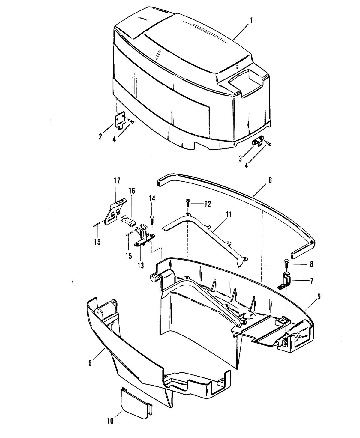 MERCURY MERCURY 18/25 COWLS (HINGE ATTACHED W/2 SCREWS)