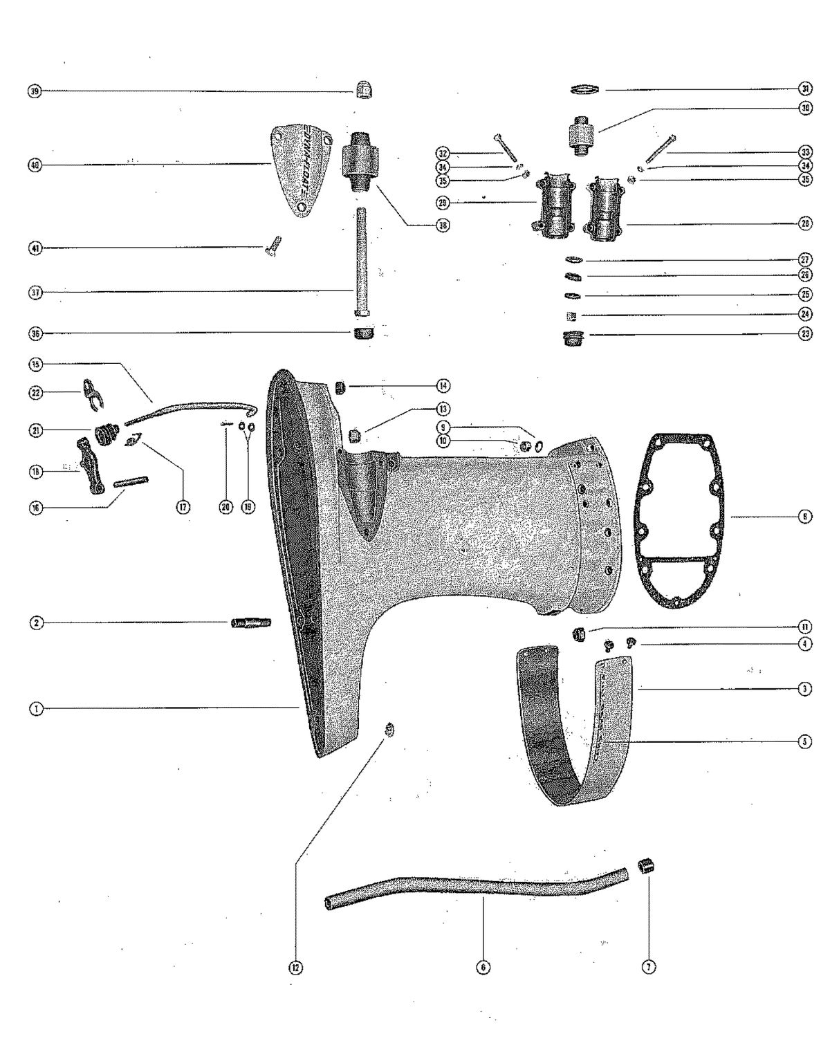 MERCURY MERC 800 DRIVE SHAFT HOUSING ASSEMBLY