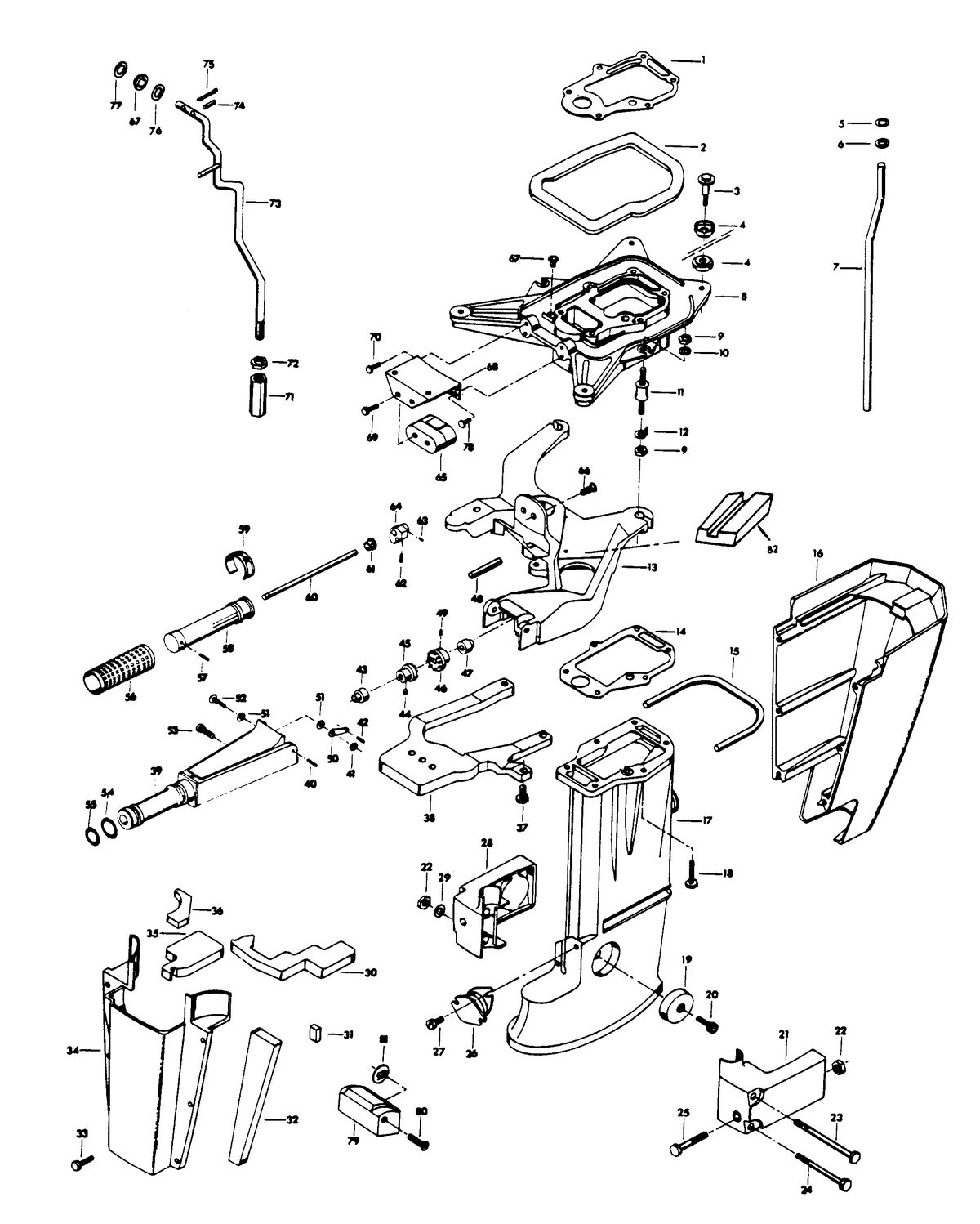 CHRYSLER 30 H.P. MOTOR LEG