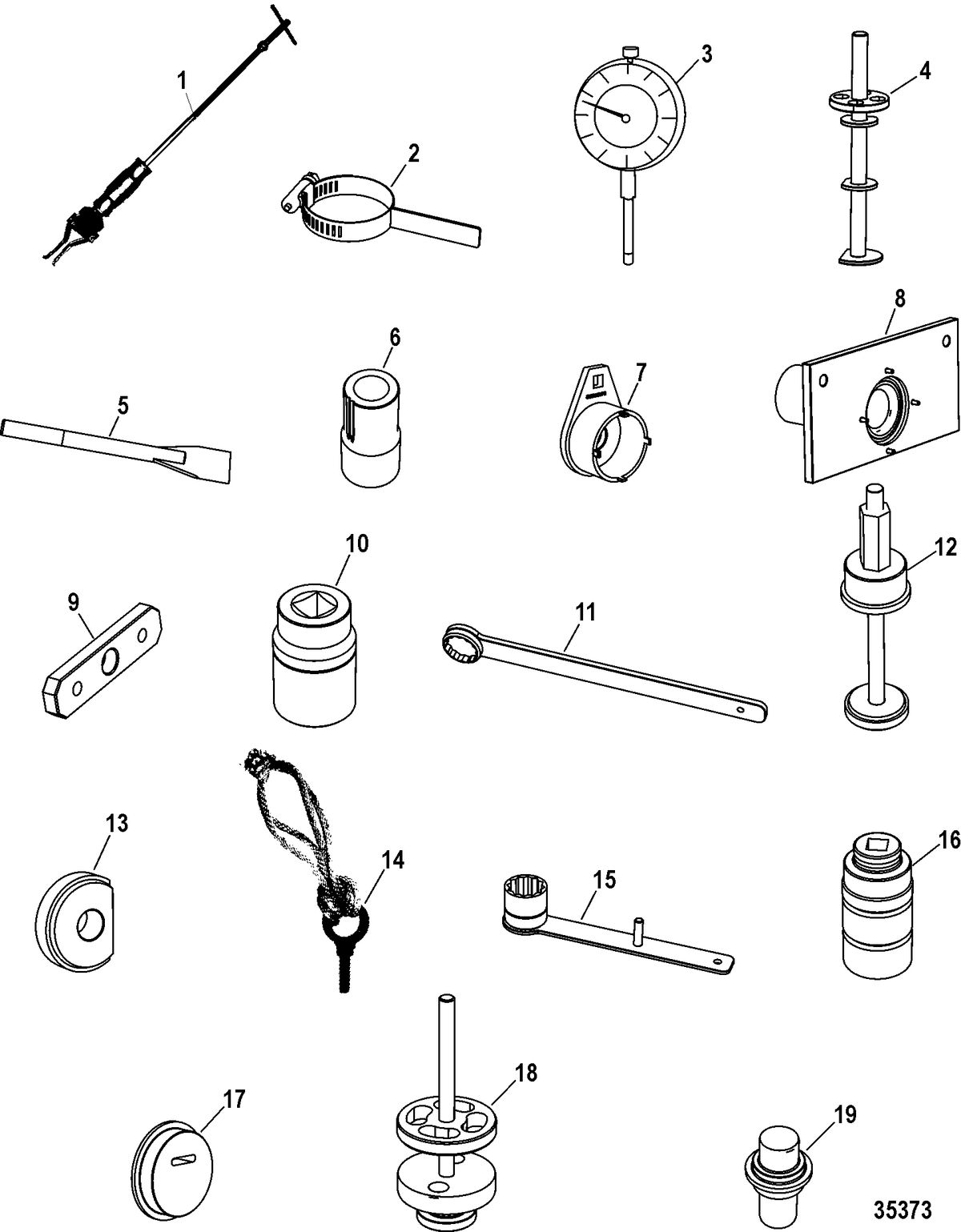 RACE STERNDRIVE NXT1 DRIVE AND TRANSOM Tool List(NXT1 Drive - Lower)