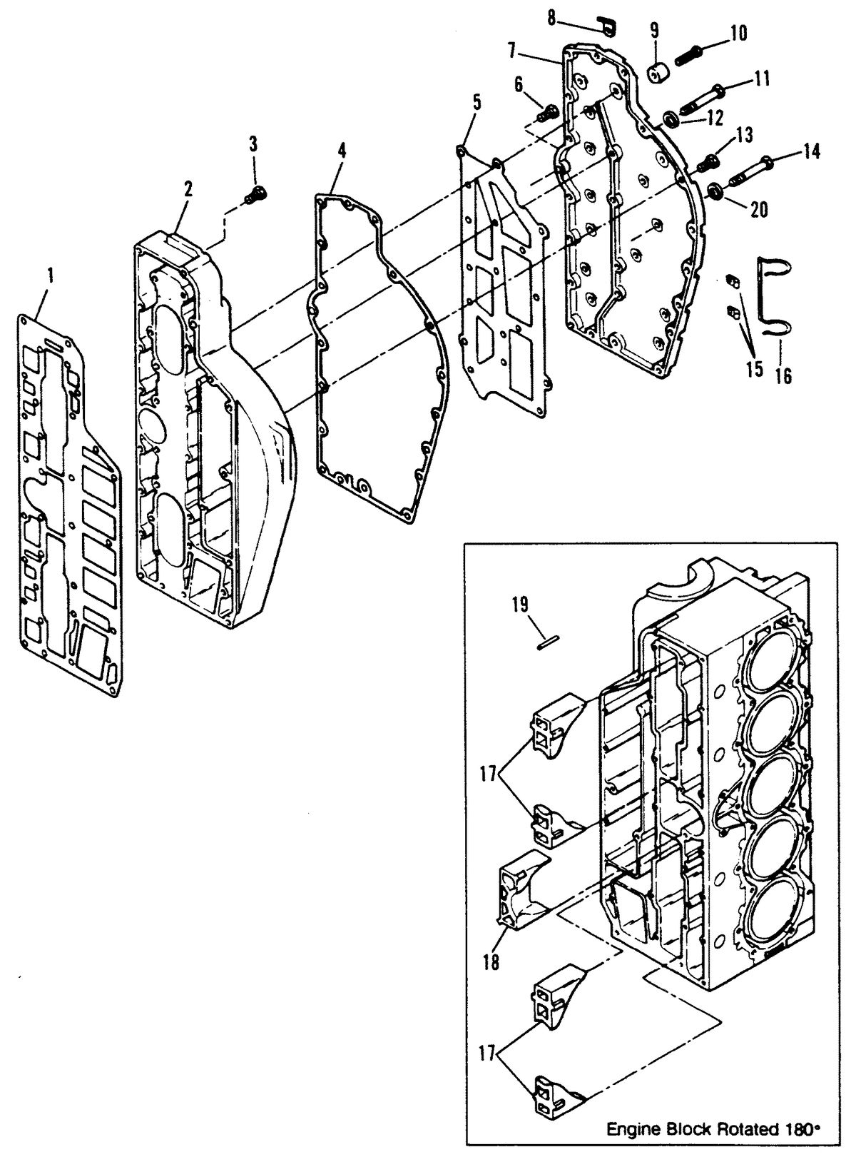 FORCE 150 H.P. EXHAUST MANIFOLD AND COVER