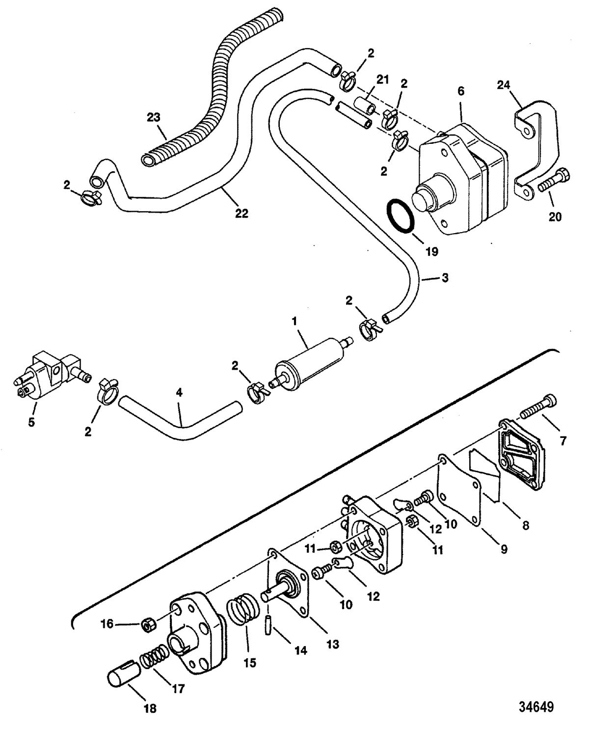 MERCURY/MARINER 25 (4-STROKE) Fuel Pump