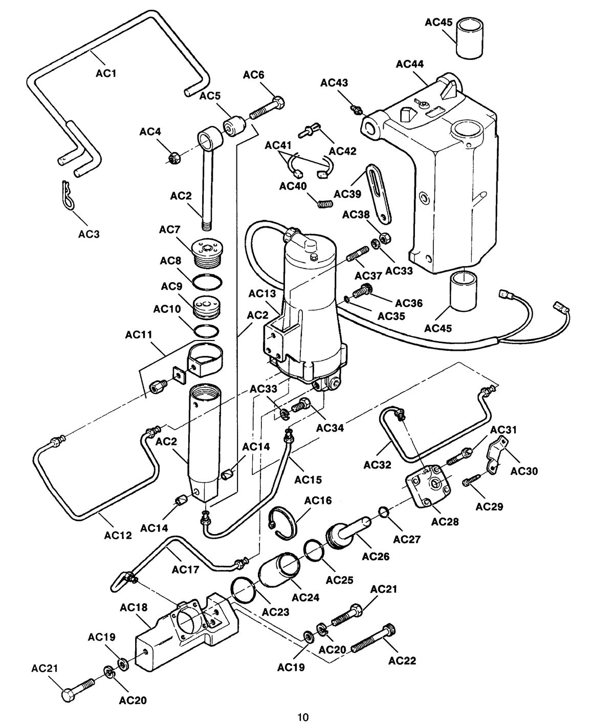 FORCE FORCE PARTS CATALOG = POWER TRIM & POWER TILT POWER TRIM 5H219-1 (ELECTRICAL COMPONENTS-SEE PG. 18)