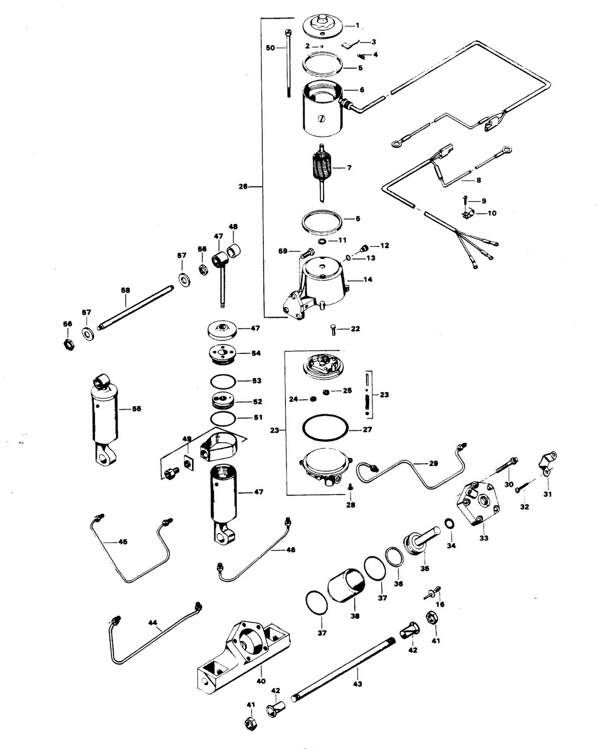 CHRYSLER 140 H.P. POWER TRIM UNIT (1408H1D)