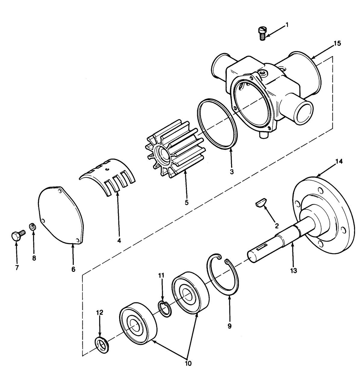 U.S. MARINE US MARINE 460 INBOARDS SEAWATER PUMP COMPONENTS