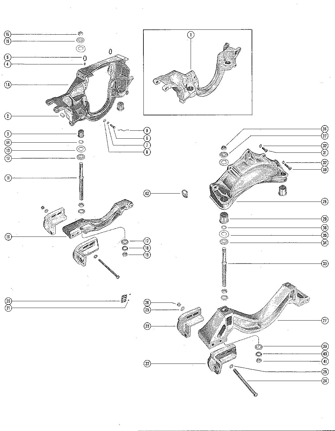 MERCRUISER 190 ENGINE MOUNTING BRACKETS AND FLYWHEEL HOUSING