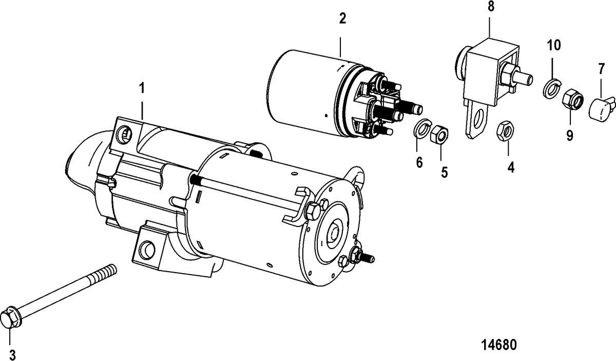 MERCRUISER 5.7L MPI SKI EC Starter Motor