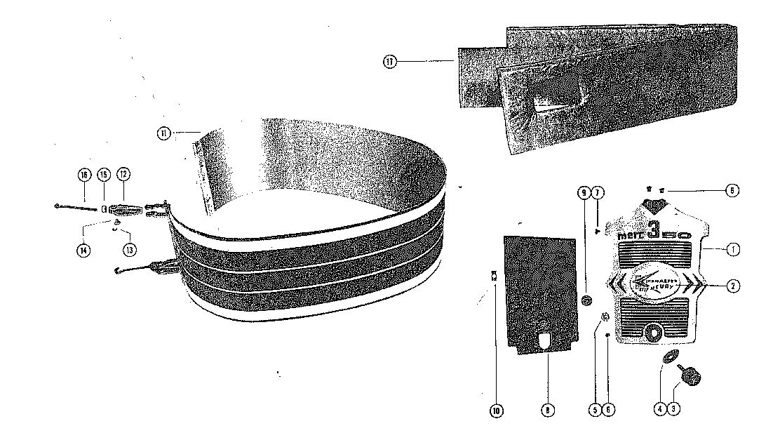 MARK MARK 35A MERC 300/350 COWLING AND FRONT COVER