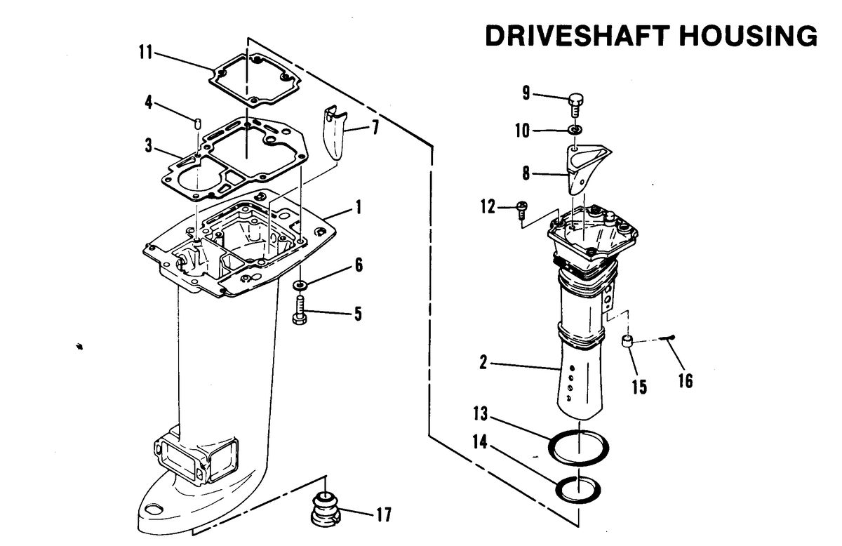 MARINER 30 H.P. W/MARATHON DRIVESHAFT HOUSING