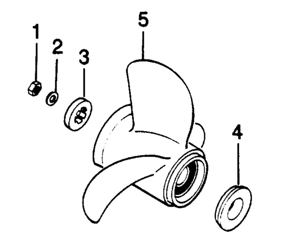 FORCE FORCE 1988 125 HP "C" MODELS FLARED HUB PROPS