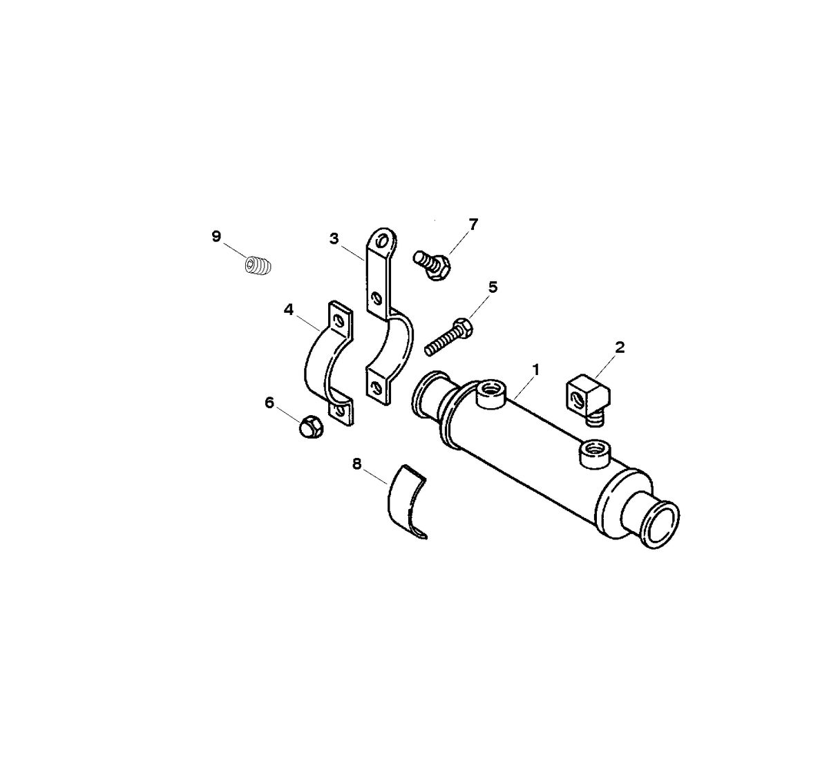 MERCRUISER 800 SC ENGINE OIL COOLER (TRANSMISSION)