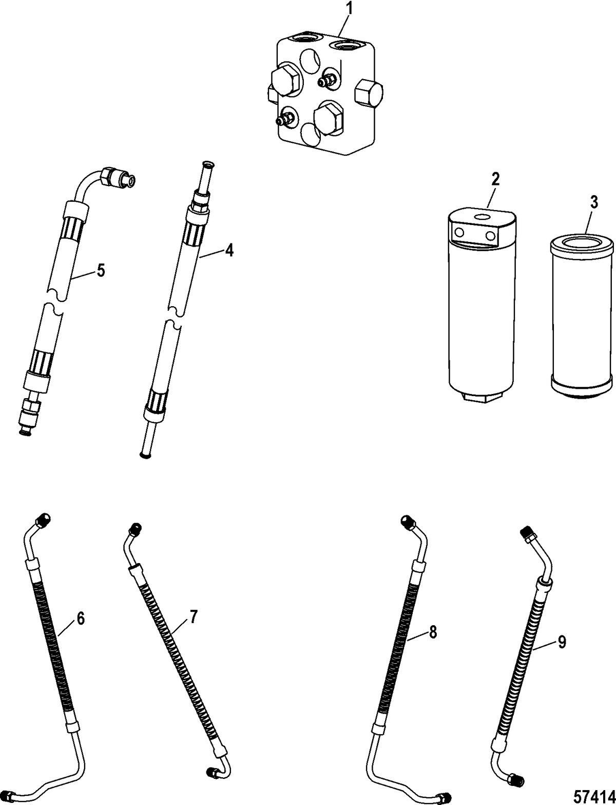 RACE STERNDRIVE M8 DRIVE AND M SERIES TRANSOM Connector Blocks And Hydraulic Hoses