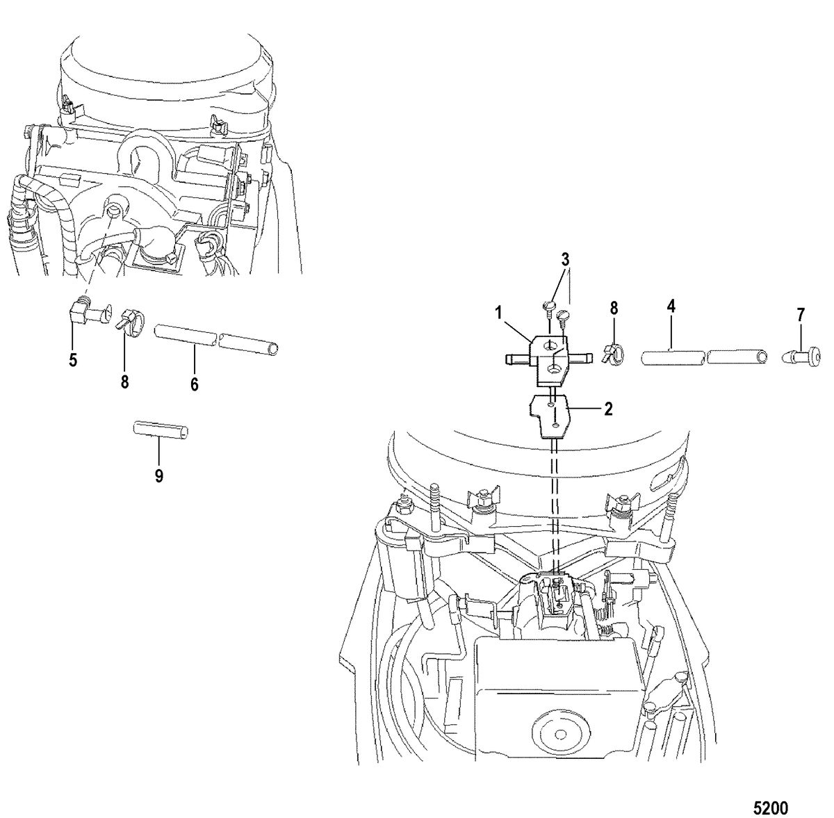 MERCURY/MARINER 30/40 (2 CYLINDER) 2-STROKE Heater Manifold
